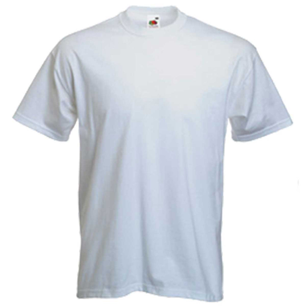 Weißes T-Shirt aus Baumwolle mit rundem Halsausschnitt, ideal für Druck- und Designprojekte im PRESStige Folien- und Kleidungsstarterset