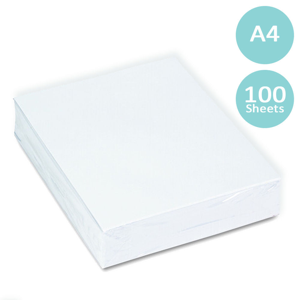 Weißes A4-Papier für Sublimationsdruck, stapelweise mit 100 Blatt, glatte Oberfläche, ideal für lebendige Druckergebnisse und kreative Projekte