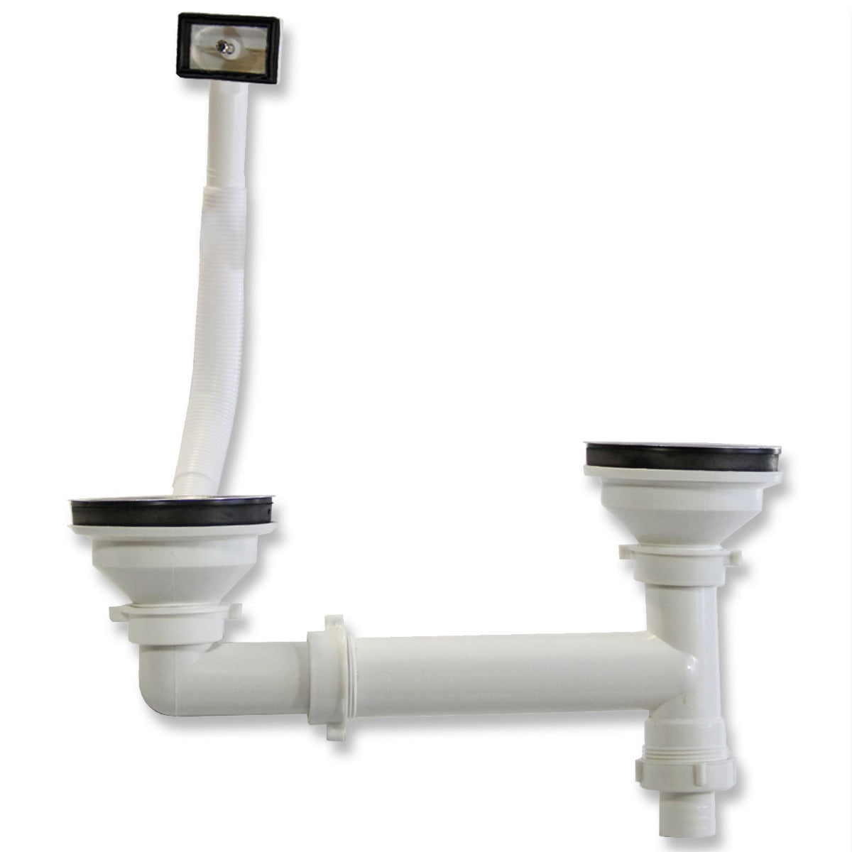 Hochwertige Premium Edelstahl Küchenspüle mit zwei runden Becken, glänzender Oberfläche und robustem Design, ideal für moderne Küchen