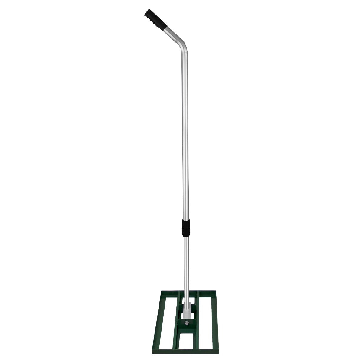 Grüner T-Mech Rasenrakel mit 50 cm breitem, robustem Metallblatt und ergonomischem Griff für effizientes Arbeiten im Garten