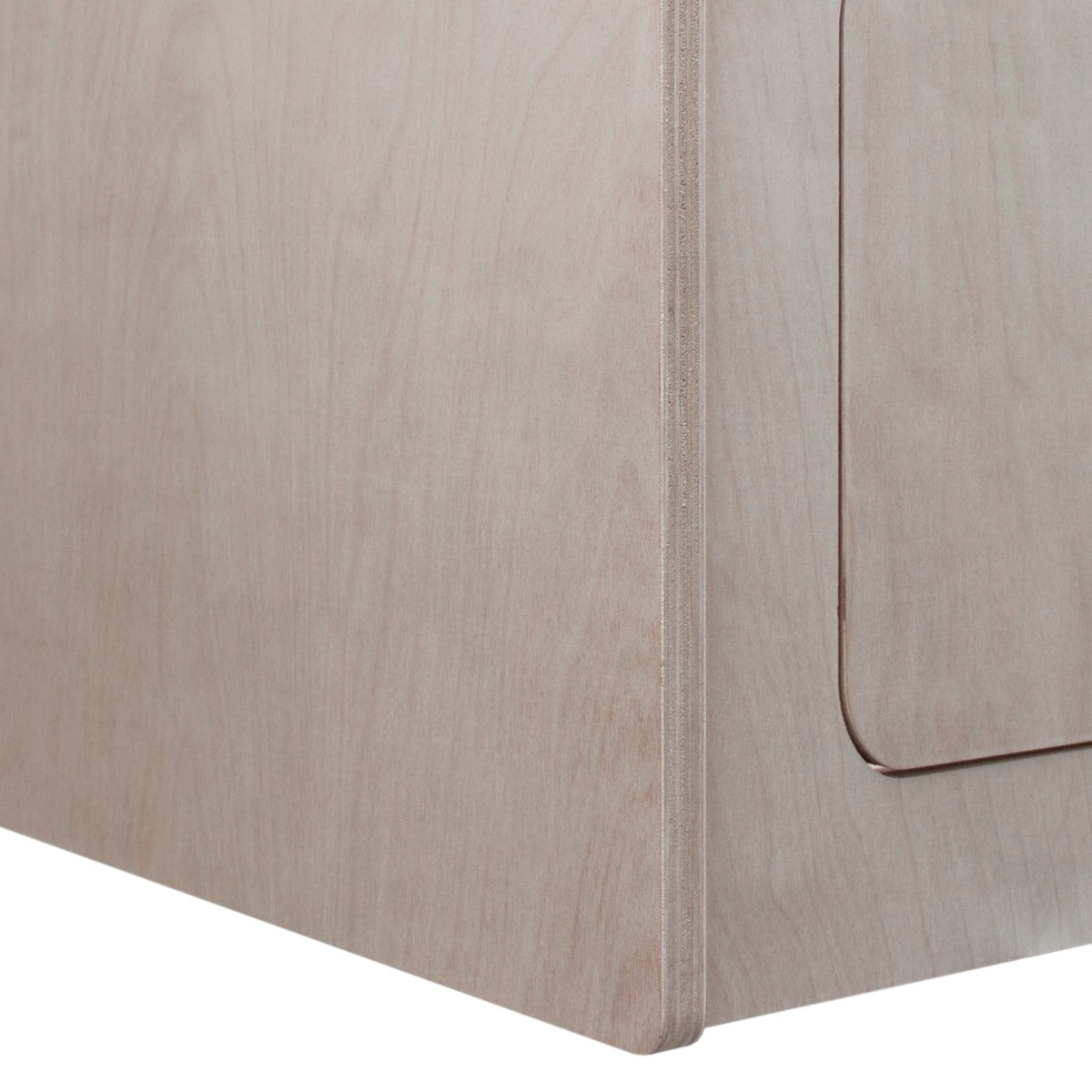 Hängeschrank aus hellem Holz mit glatter Oberfläche, rechteckiger Form und abgerundeten Kanten, ideal für Wohnwagen mit den Maßen 120cm x 25cm x 25cm