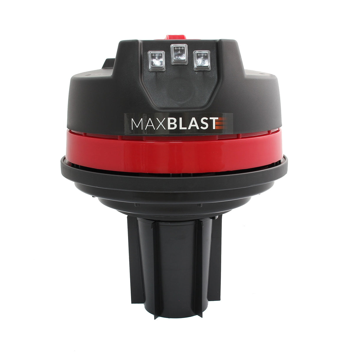 Maxblast 80 L Industriestaubsauger in Schwarz und Rot, kompakte Bauweise mit zwei LED-Anzeigen, ideal für industrielle Anwendungen und vielseitige Reinigung