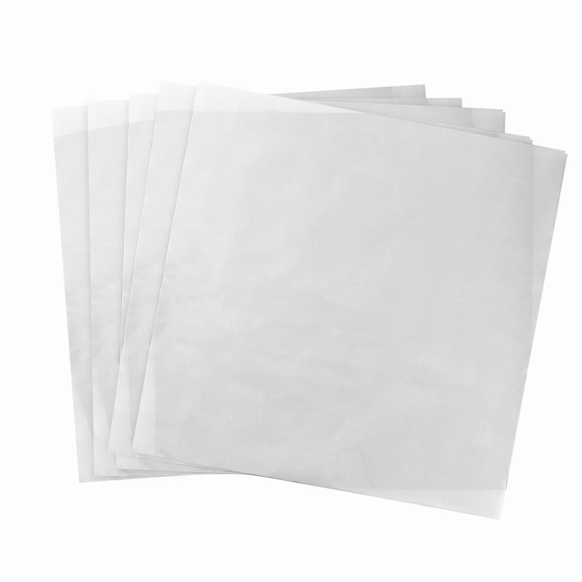 36 weiße Becher und 5 transparente Sublimationspapierbögen, ideal für personalisierte Drucke und kreative Projekte, auf einem weißen Hintergrund