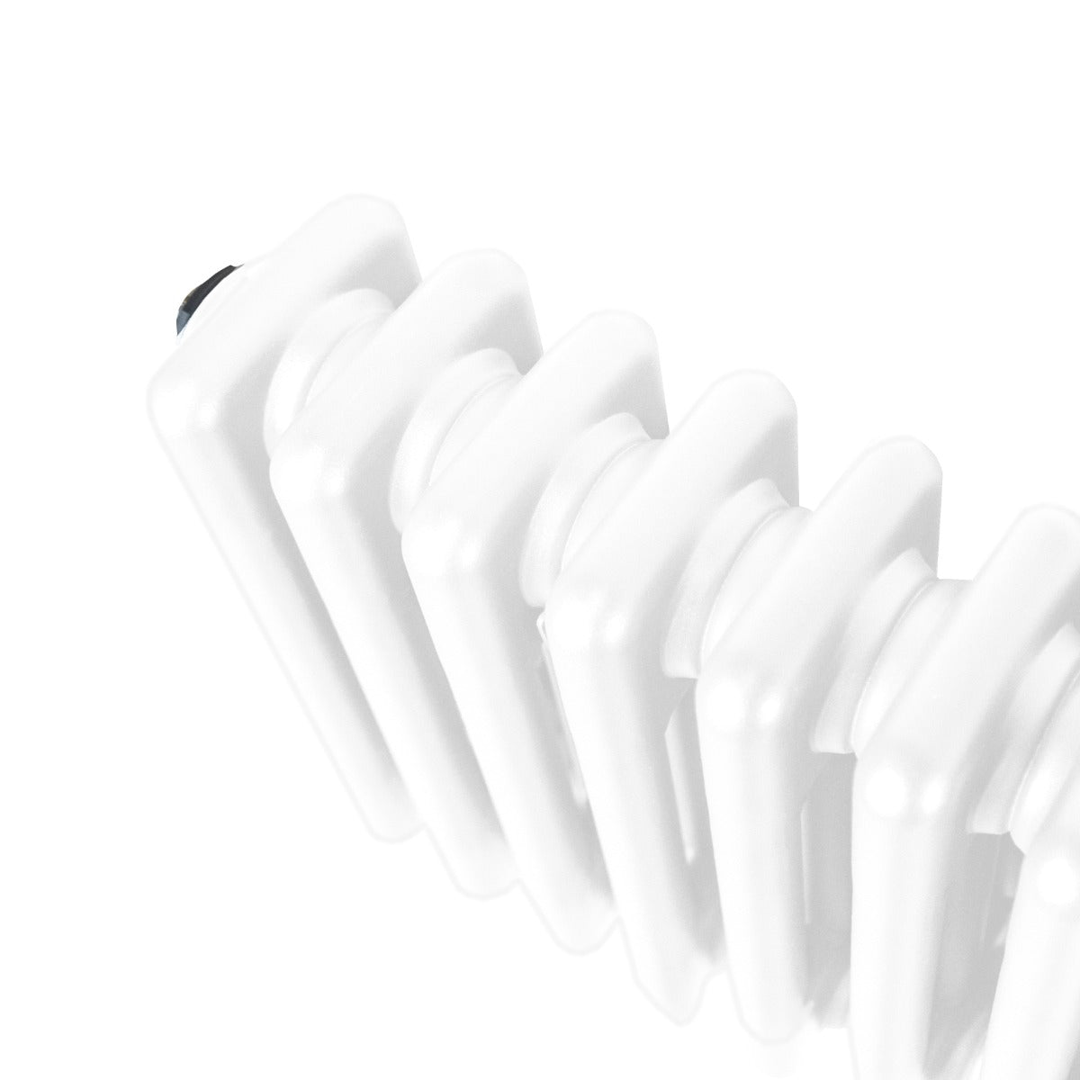 Traditioneller 3-Spalten-Heizkörper in Weiß, 1800 x 292 mm, mit glatter Oberfläche und abgerundeten Kanten für eine elegante Optik