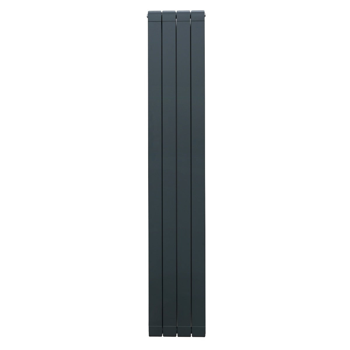 Anthrazitgrauer Aluminium Paneelheizkörper mit schlankem, vertikalem Design, 1800mm hoch und 315mm breit, ideal für moderne Innenräume