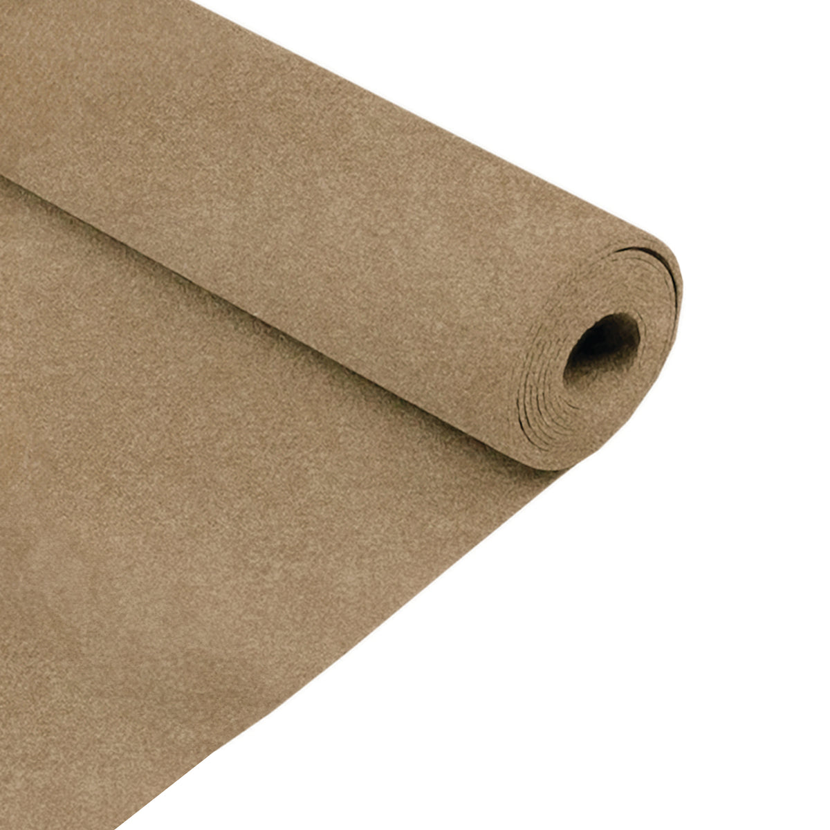 Beiger Autostoff, weich und samtig, in einer Rolle, ideal für Polsterungen und Innenausstattungen, mit gleichmäßiger Textur und neutralem Farbton