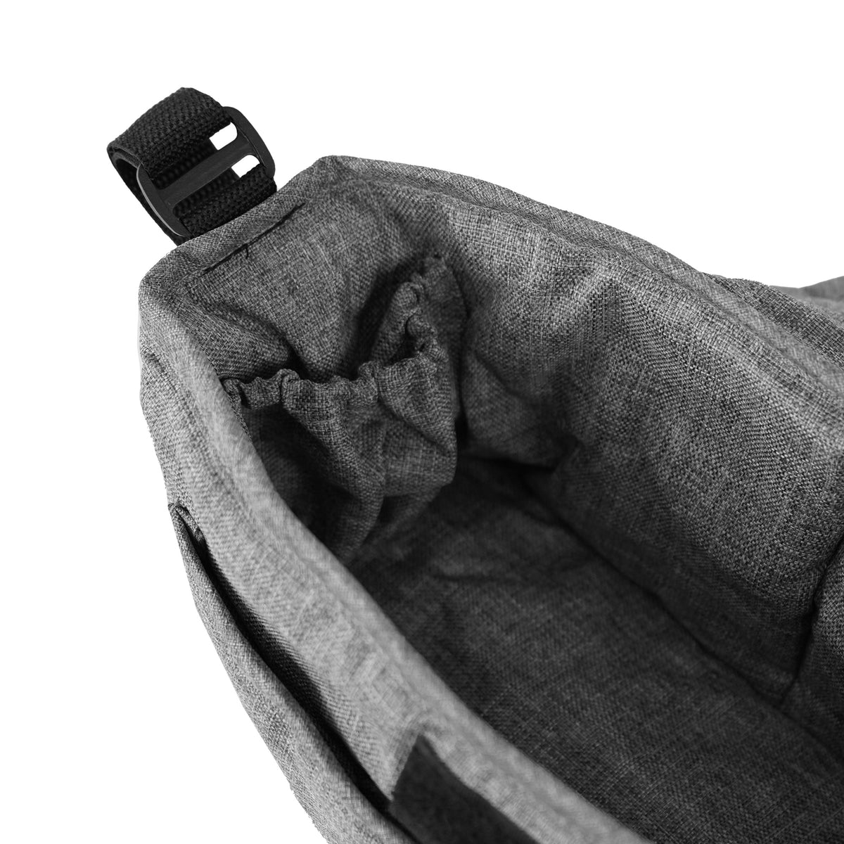 Gewebte graue Haustierwagen Fronttasche mit weichem Innenfutter, elastischem Zugband und strapazierfähigem Material für optimale Funktionalität