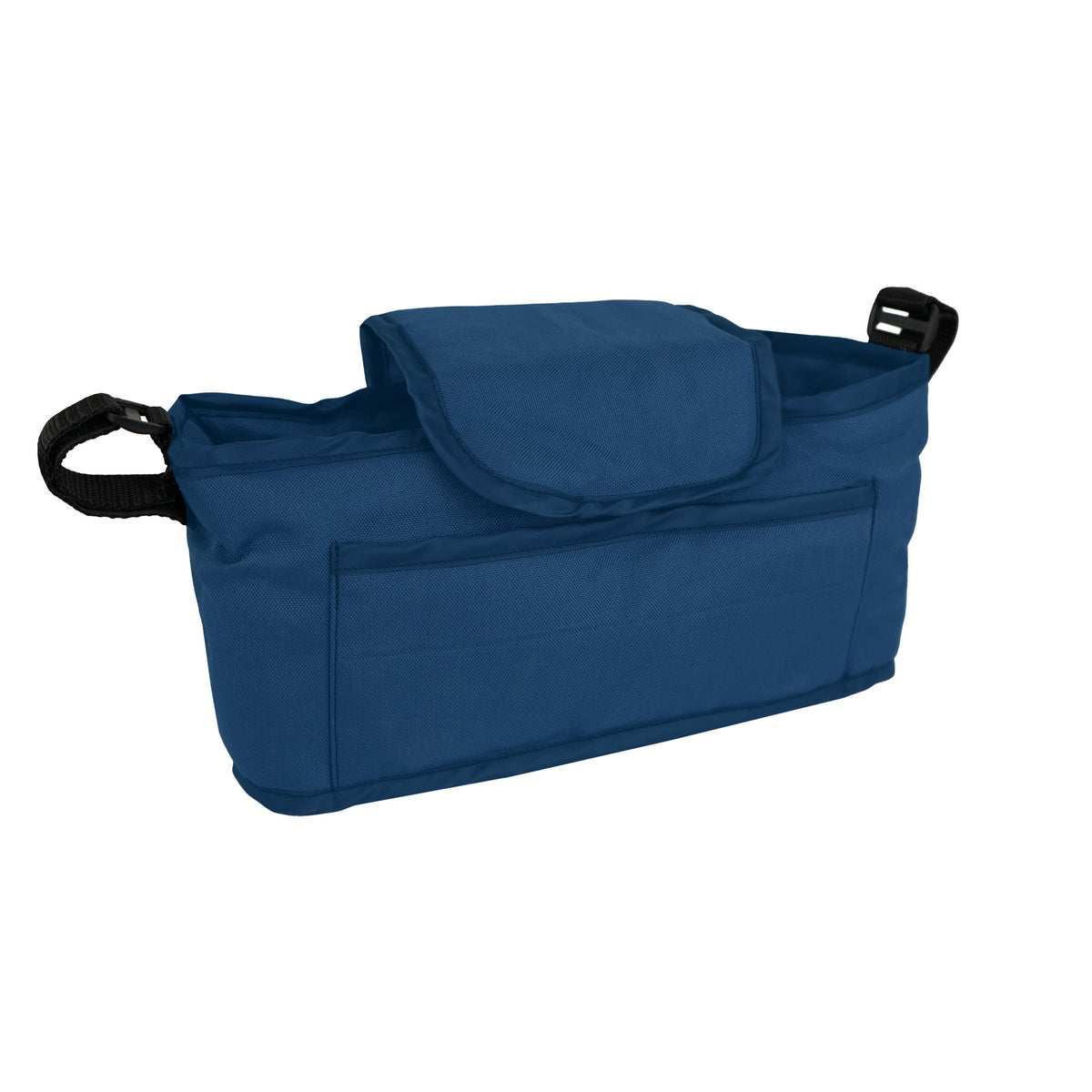 Haustierwagen in Marineblau mit Regenabdeckung und praktischer Fronttasche, aus robustem Material, ideal für Ausflüge mit Haustieren