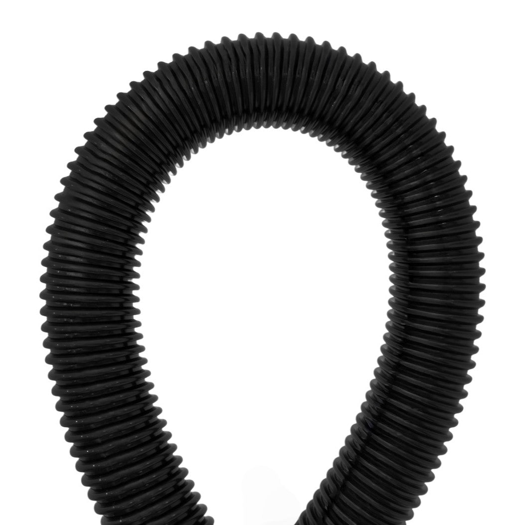 Flexibler, schwarzer Staubsaugerschlauch mit gerippter Oberfläche, 5 Meter lang, ideal für die Reinigung schwer erreichbarer Stellen