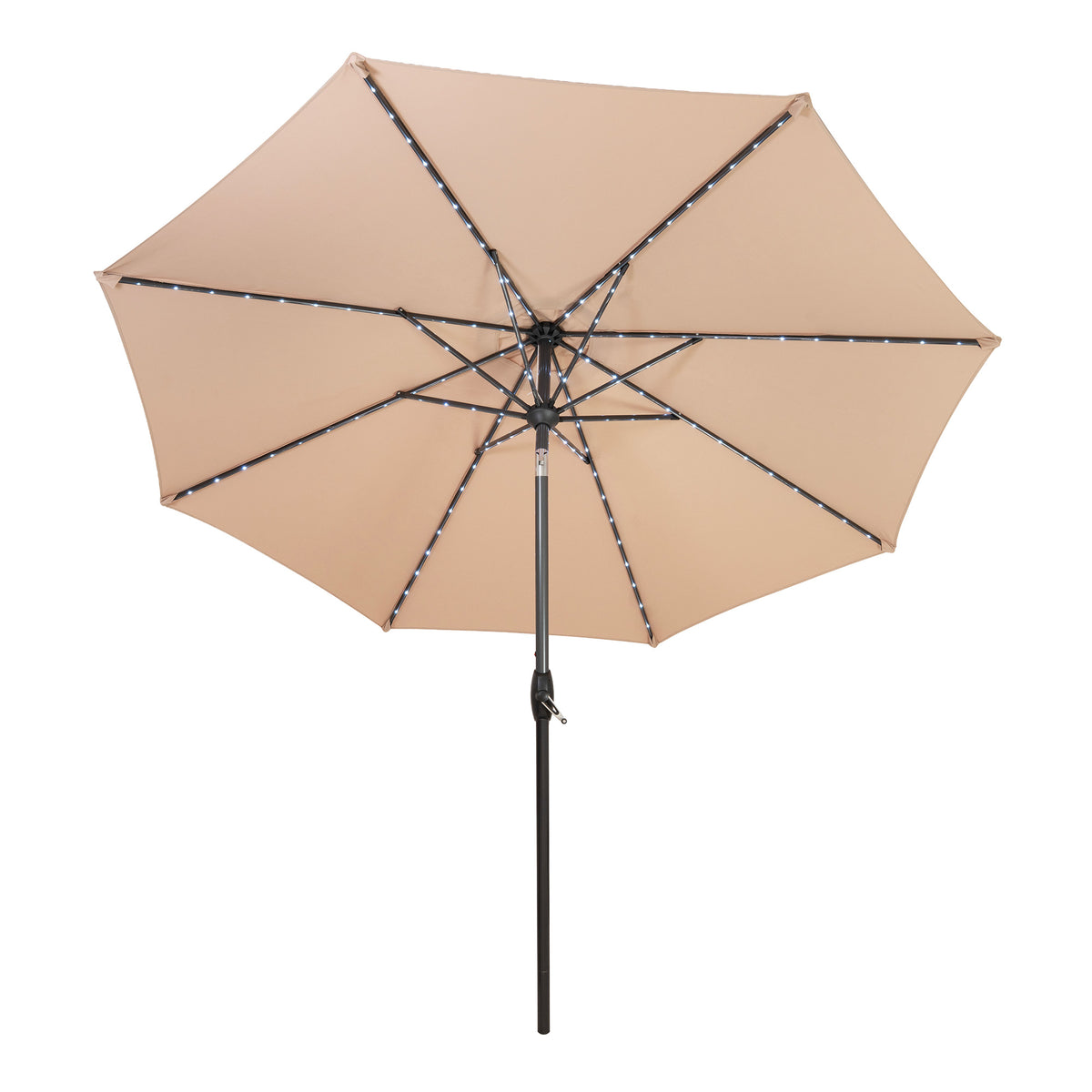 LED-Kipp-Sonnenschirm 2,7m - Beige