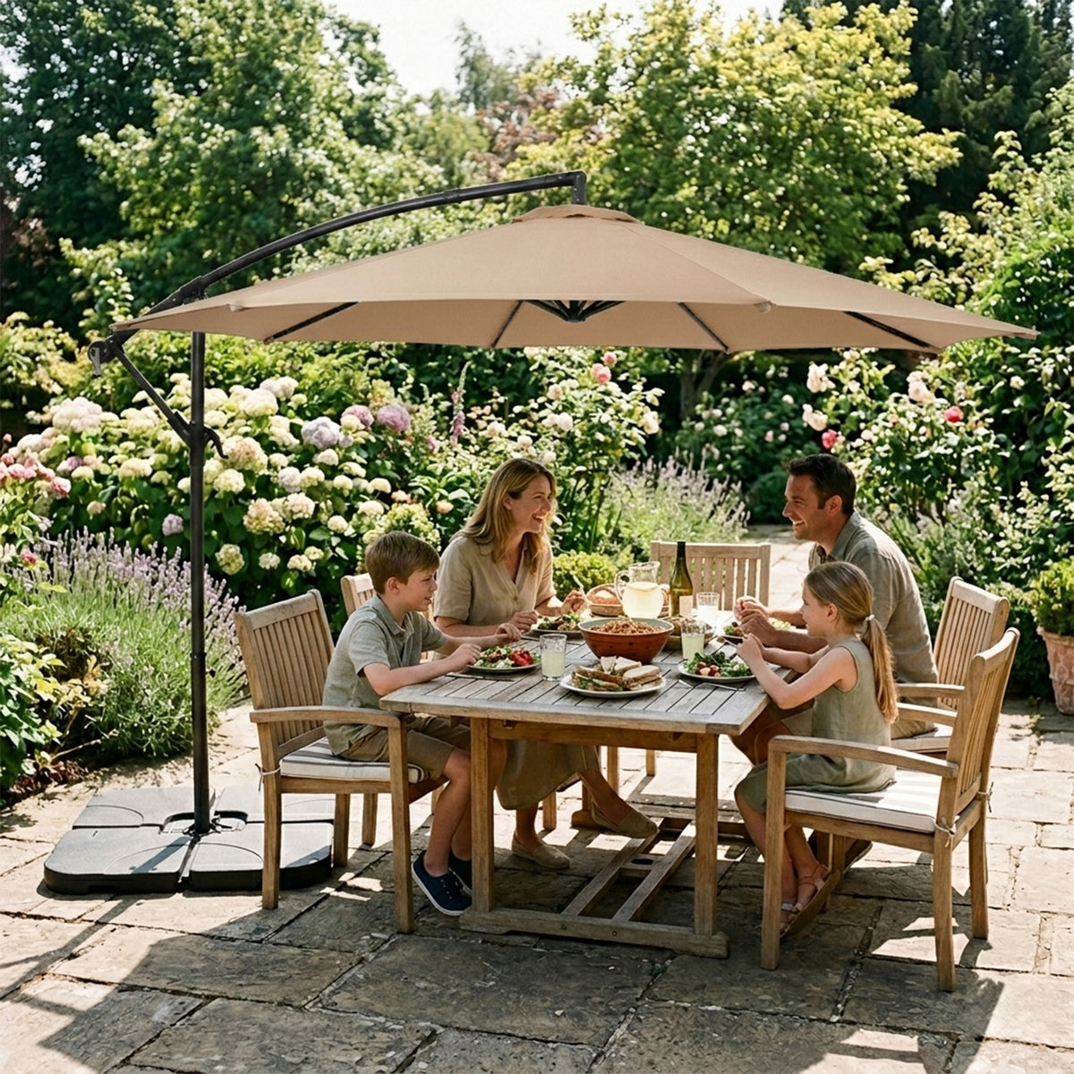 Ausleger-Sonnenschirm 3m - Beige