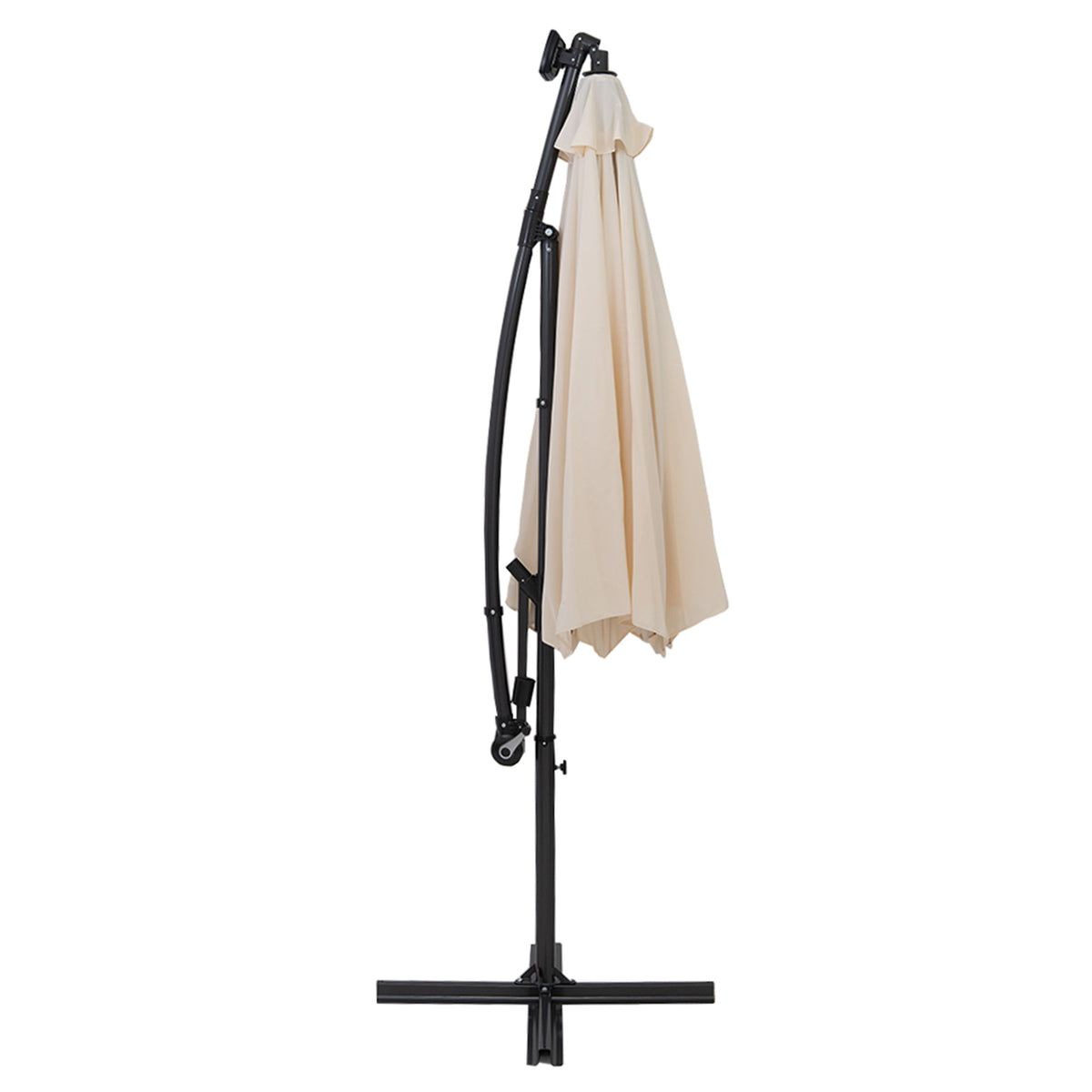 LED Ausleger-Sonnenschirm 3m - Creme - view 2
