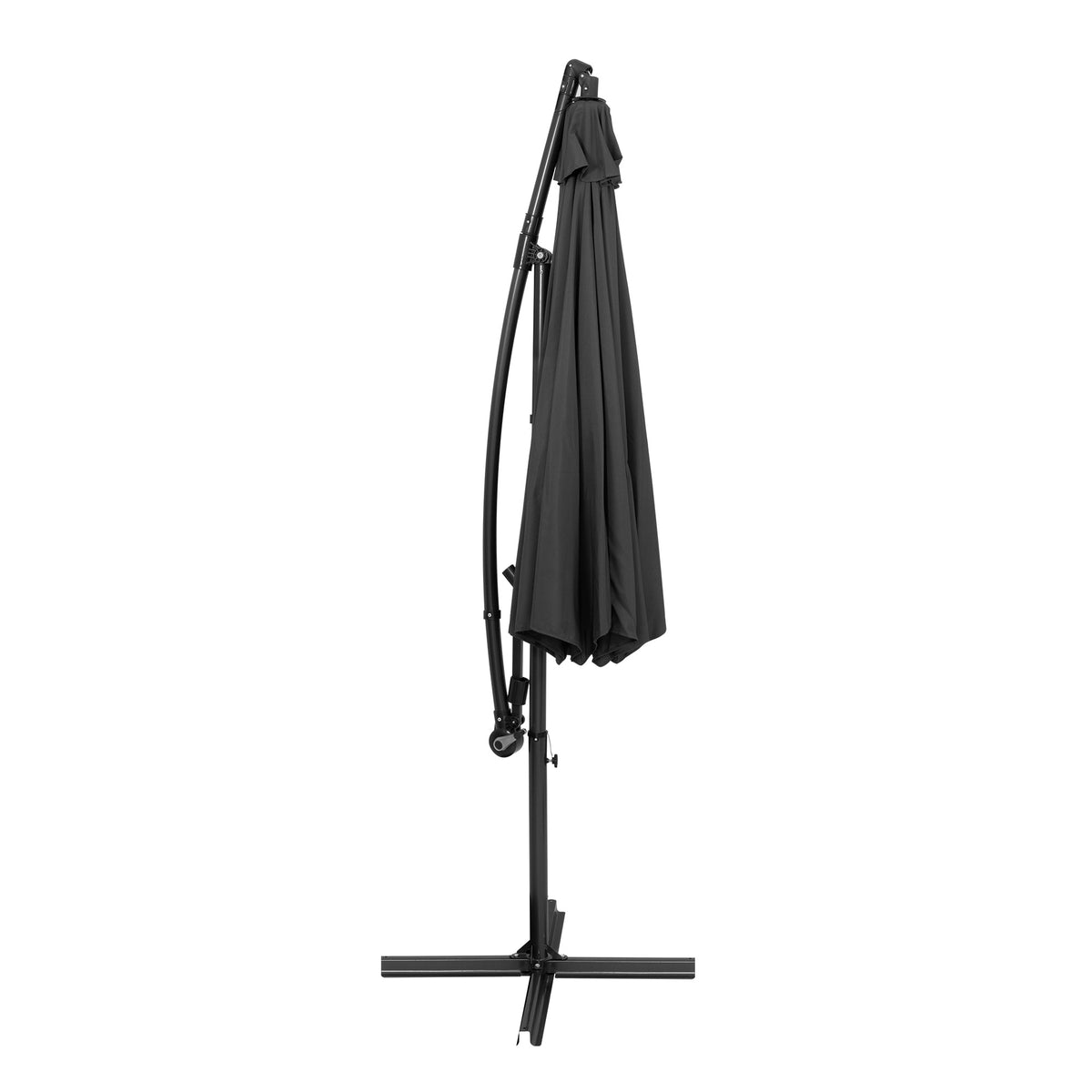 LED Ausleger-Sonnenschirm 3m - Grau