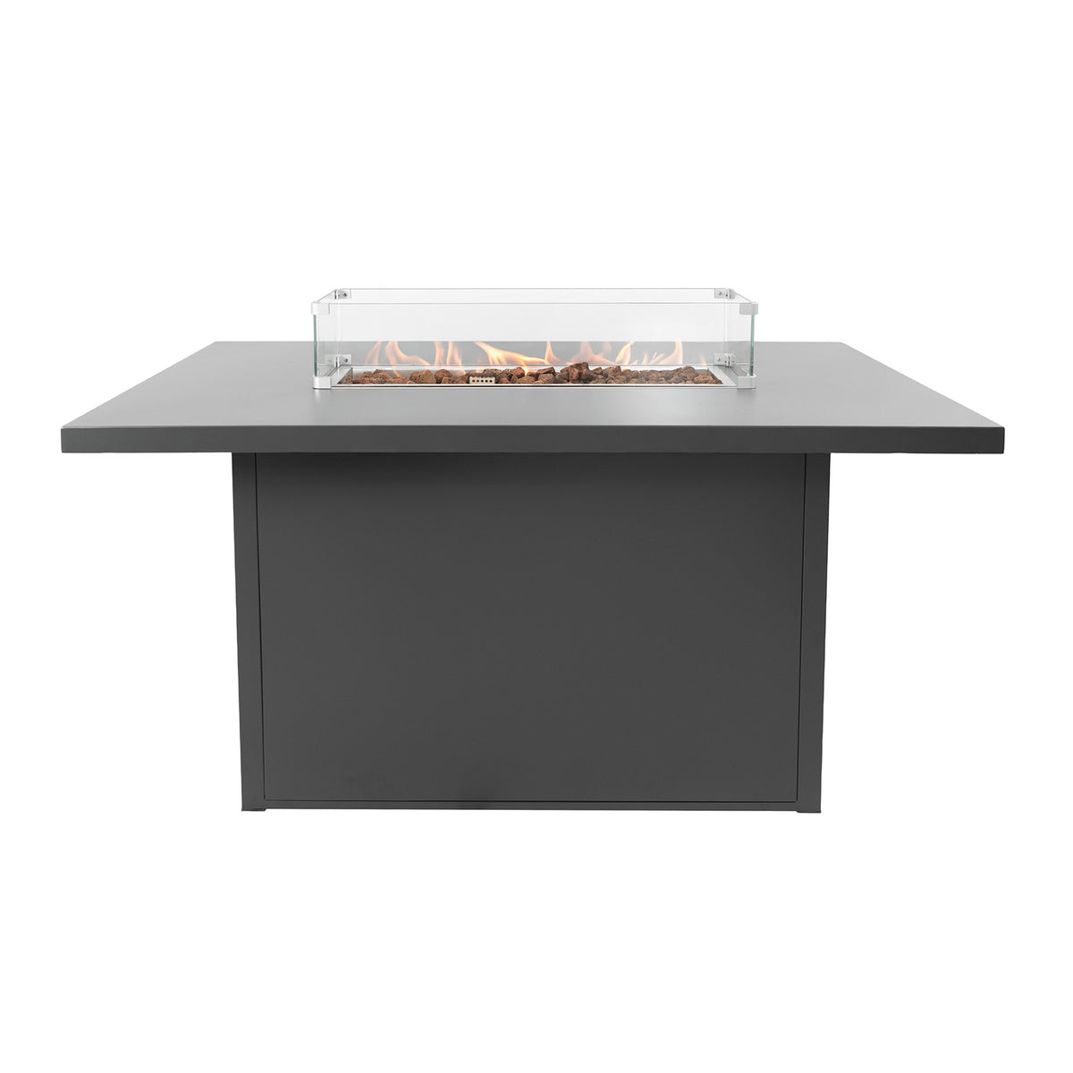 Aluminium-Gartenmöbel-Set für 7 Personen mit Feuerstelle - view 6