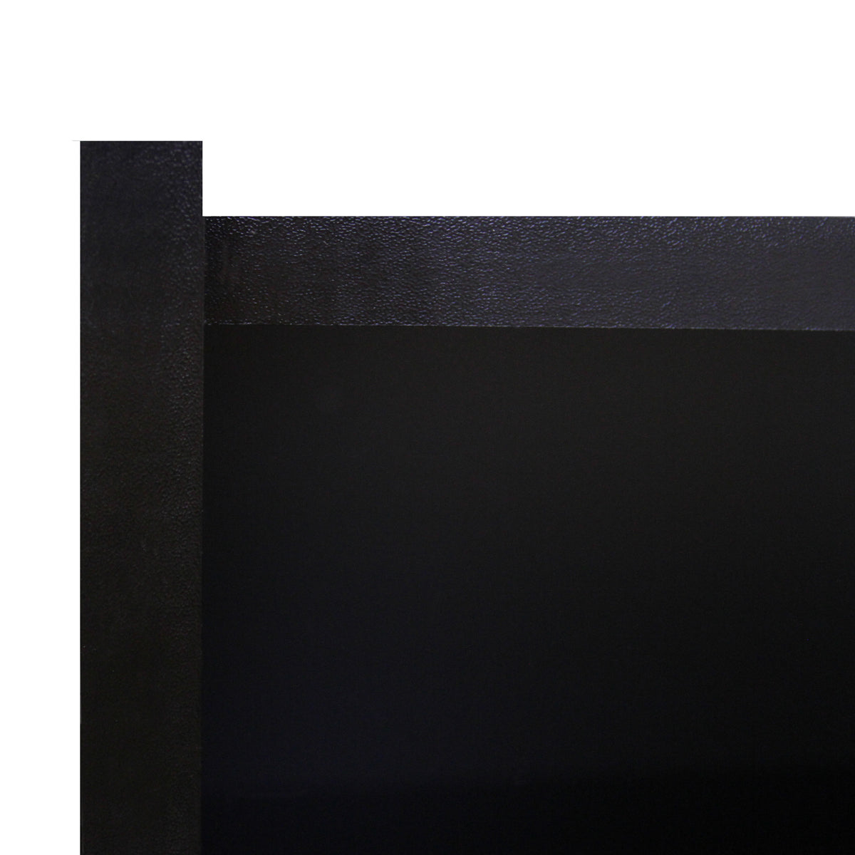 Schwarze A1200 Verkaufstheke mit glatter, mattschwarzer Oberfläche und robustem Design, ideal für Einzelhandelsumgebungen