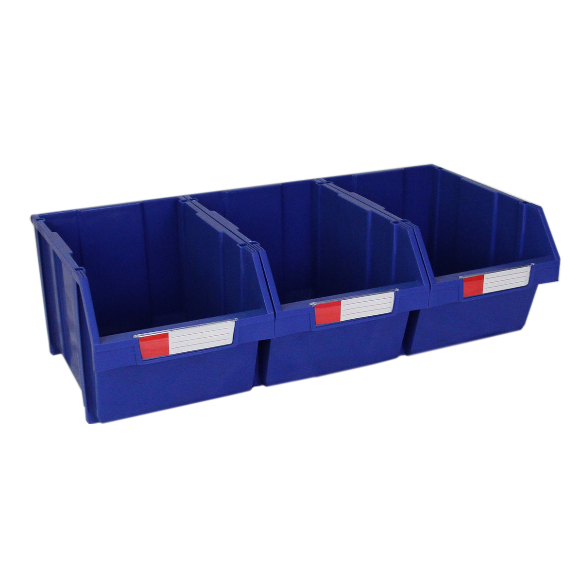 Blauer T-RAX Aufbewahrungskasten mit 12 Lagereinheiten, robustes Kunststoffmaterial, rechteckige Form, ideal für Ordnung und Lagerung