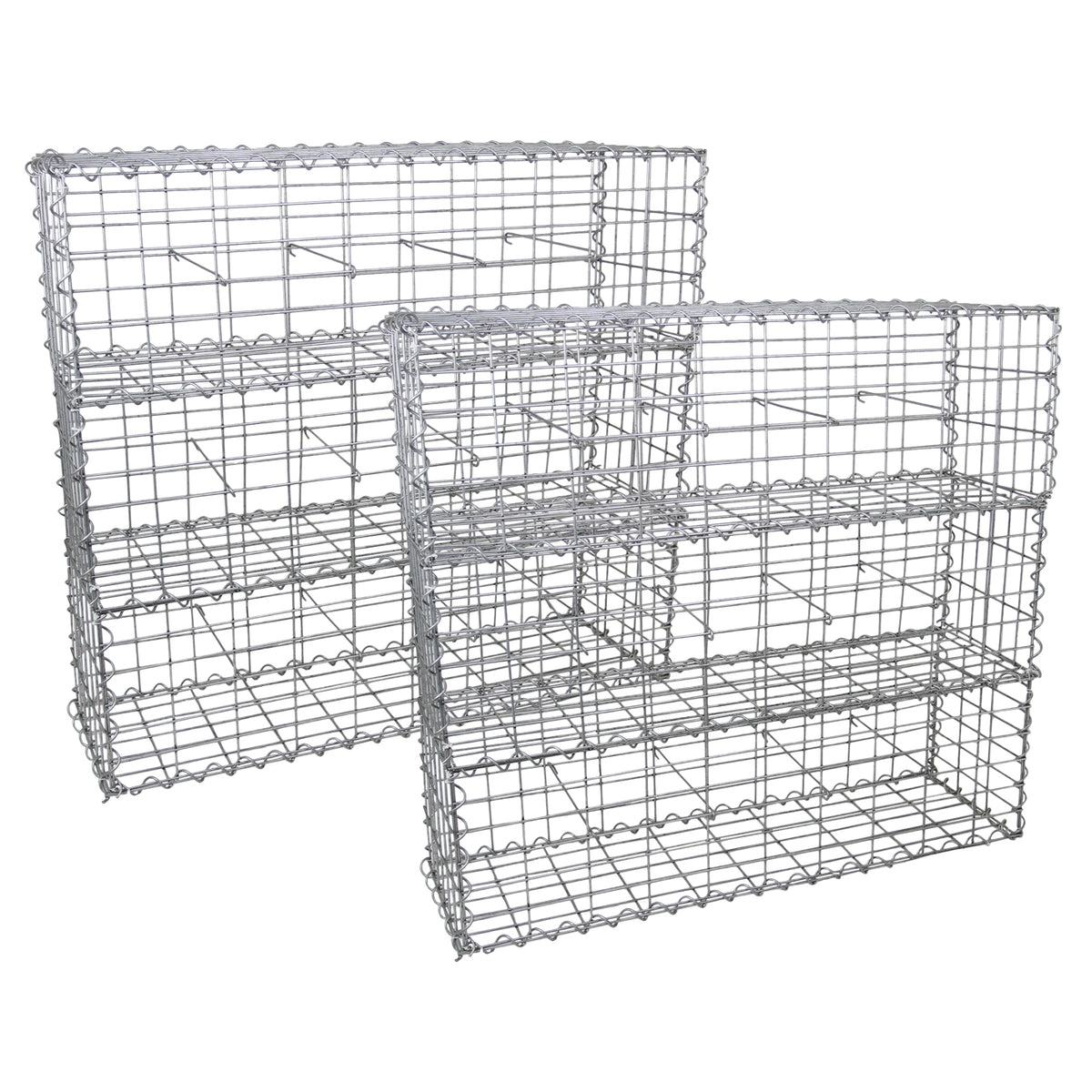Sechseckige Gabionenkörbe aus verzinktem Stahl, 100 x 30 x 30 cm, stabil und langlebig, ideal für Garten- und Landschaftsbau, mit offenem Gitterdesign