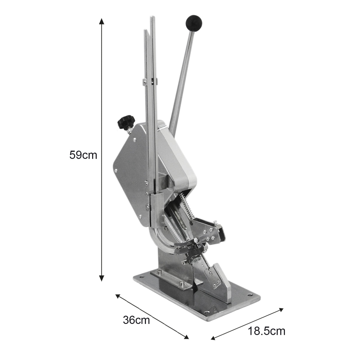 Kukoo Wurstfüller und Wurstclipper aus Edelstahl mit robustem Design, 59 cm hoch, 36 cm lang und 18,5 cm breit, ideal für die Wurstherstellung