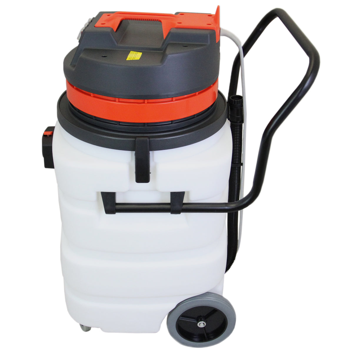 Maxblast 90L Industriesauger in Weiß mit rotem Deckel, 3000W, robustem Griff und großen Rädern für einfache Mobilität