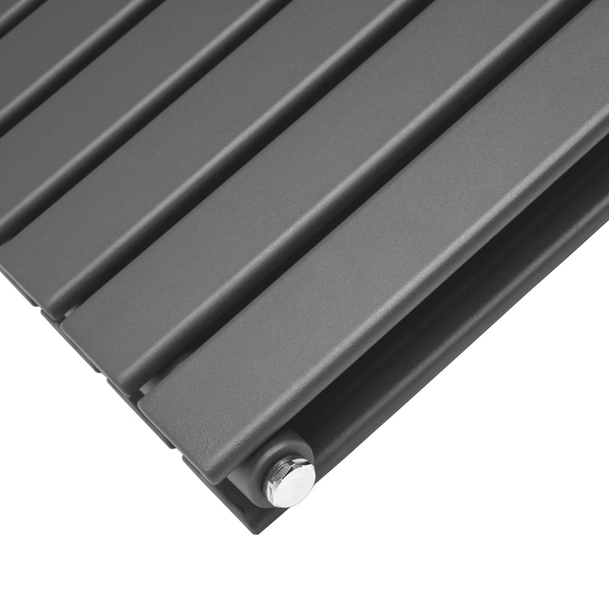 Paneelheizkörper in Anthrazit Grau, 600mm x 1190mm, mit geriffelter Oberfläche und robustem Metall, ideal für moderne Heizlösungen