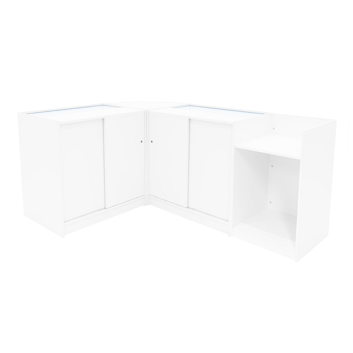 Phoenix LED Verkaufstheken-Set CM60 + C900 (2 Stück)+ TB60 – Weiß
