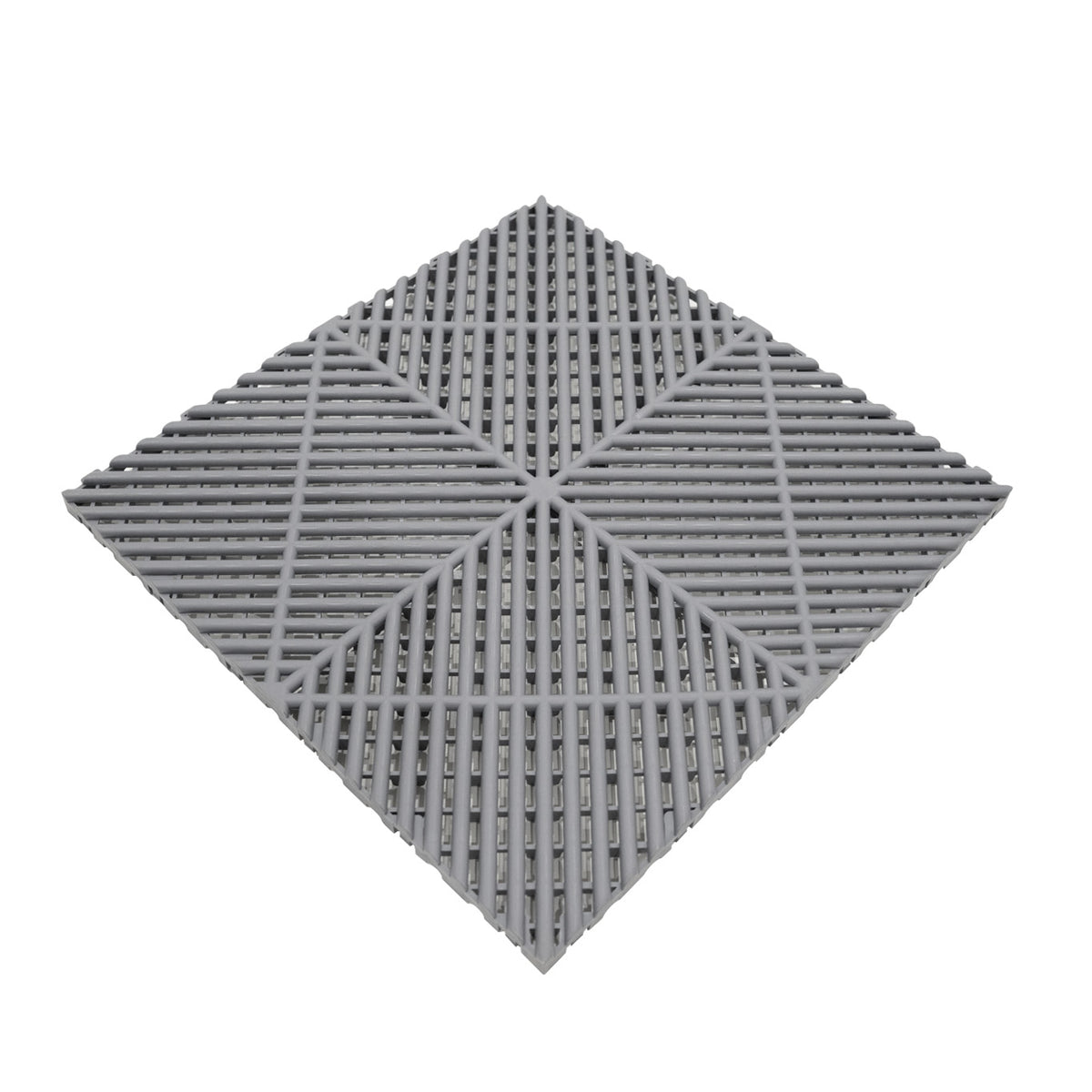 Belüftete Garagenbodenfliese in Grau mit rutschfester Oberfläche und strukturiertem Design, ideal für eine langlebige und funktionale Bodenlösung