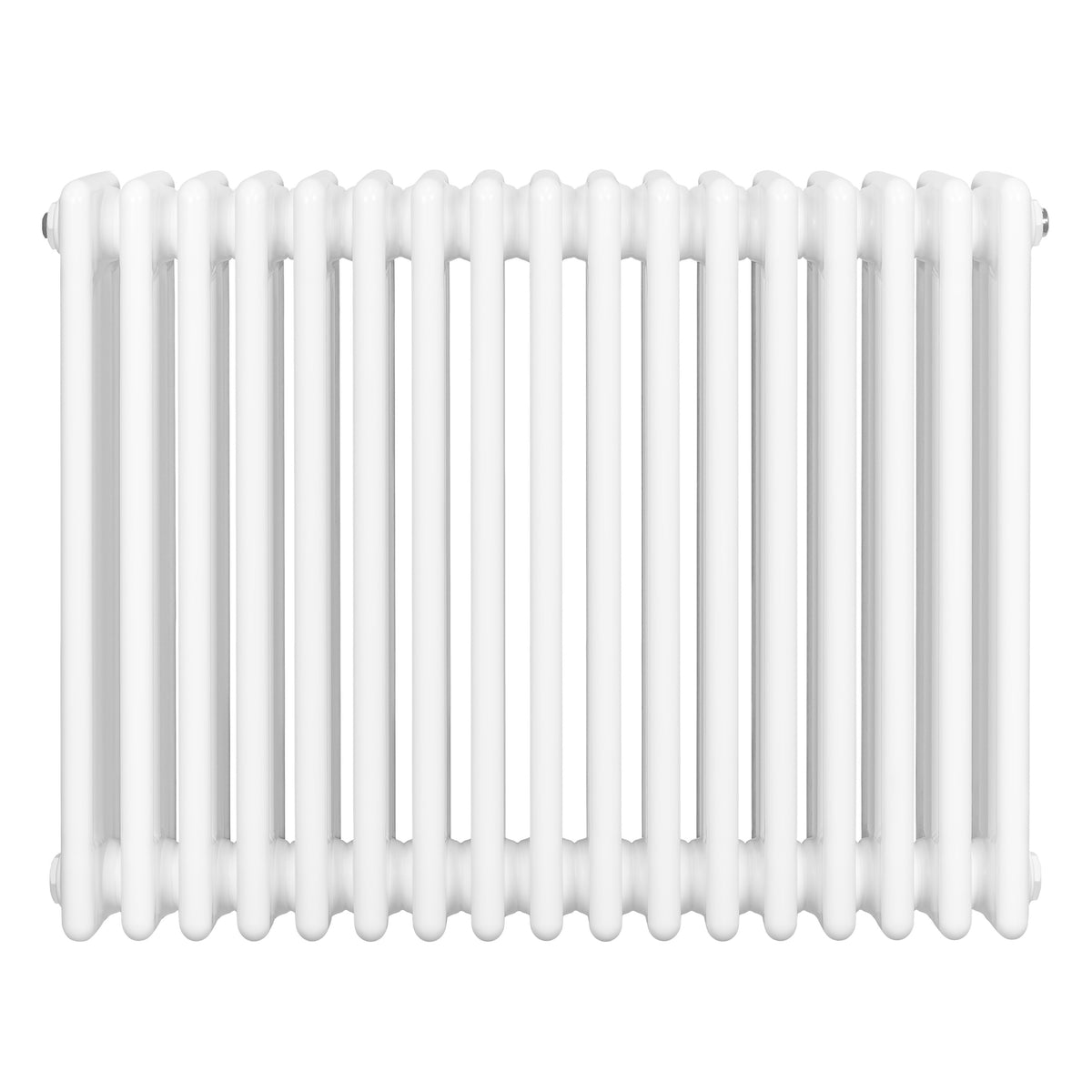 Röhrenheizkörper mit 4 Säulen in elegantem Weiß, 600mm x 785mm, glänzende Oberfläche, gleichmäßige Wärmeverteilung, modernes Design für jeden Raum