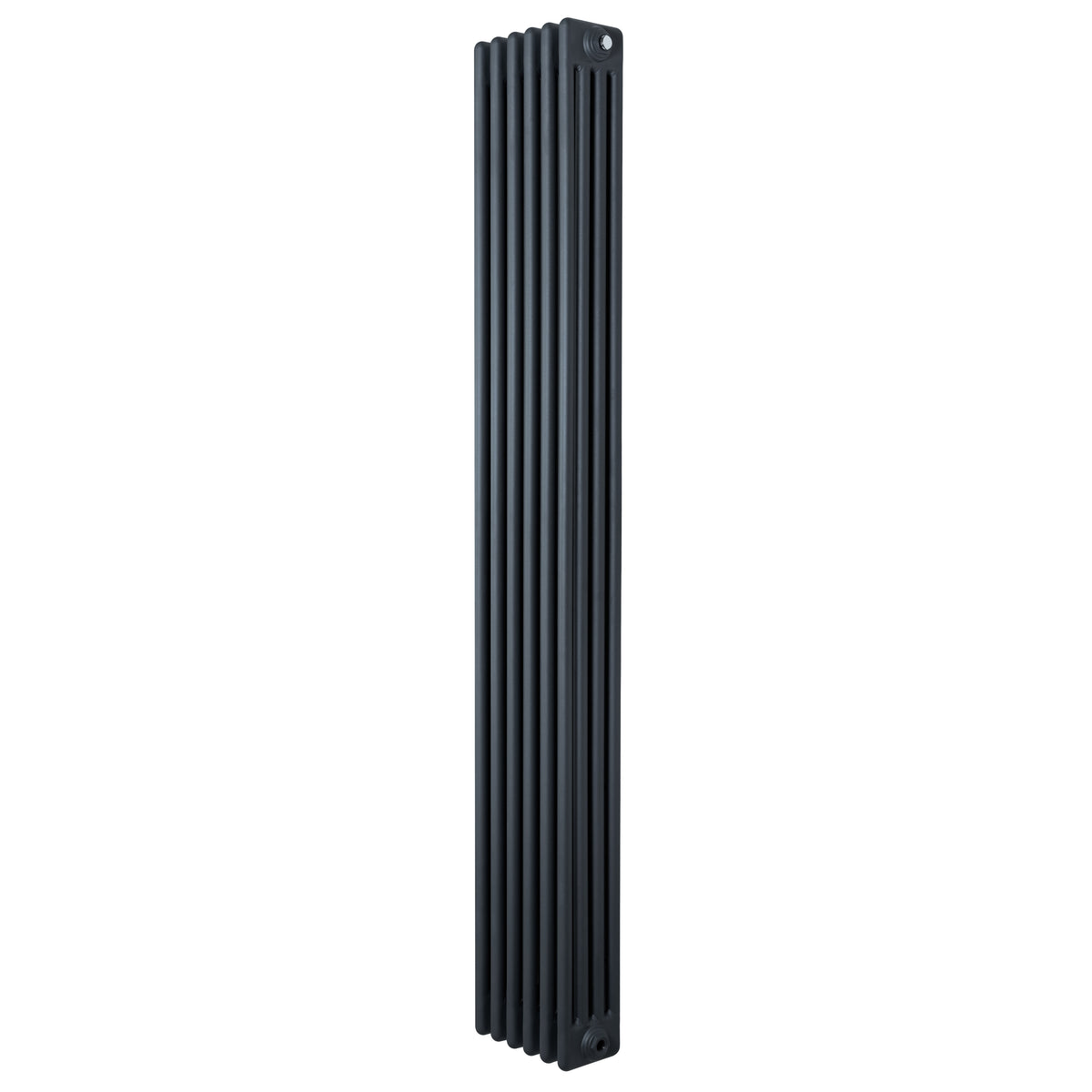 Röhrenheizkörper mit 4 Säulen in Anthrazitgrau, schlankes Design, 1800mm hoch und 290mm breit, ideal für moderne Wohnräume und effiziente Wärmeverteilung