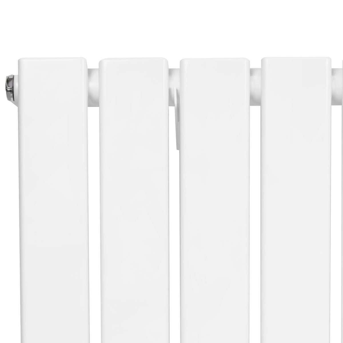 Flachheizkörper in Weiß, 1600mm x 420mm, mit glatter, glänzender Oberfläche und modernen, rechteckigen Lamellen für effiziente Wärmeverteilung