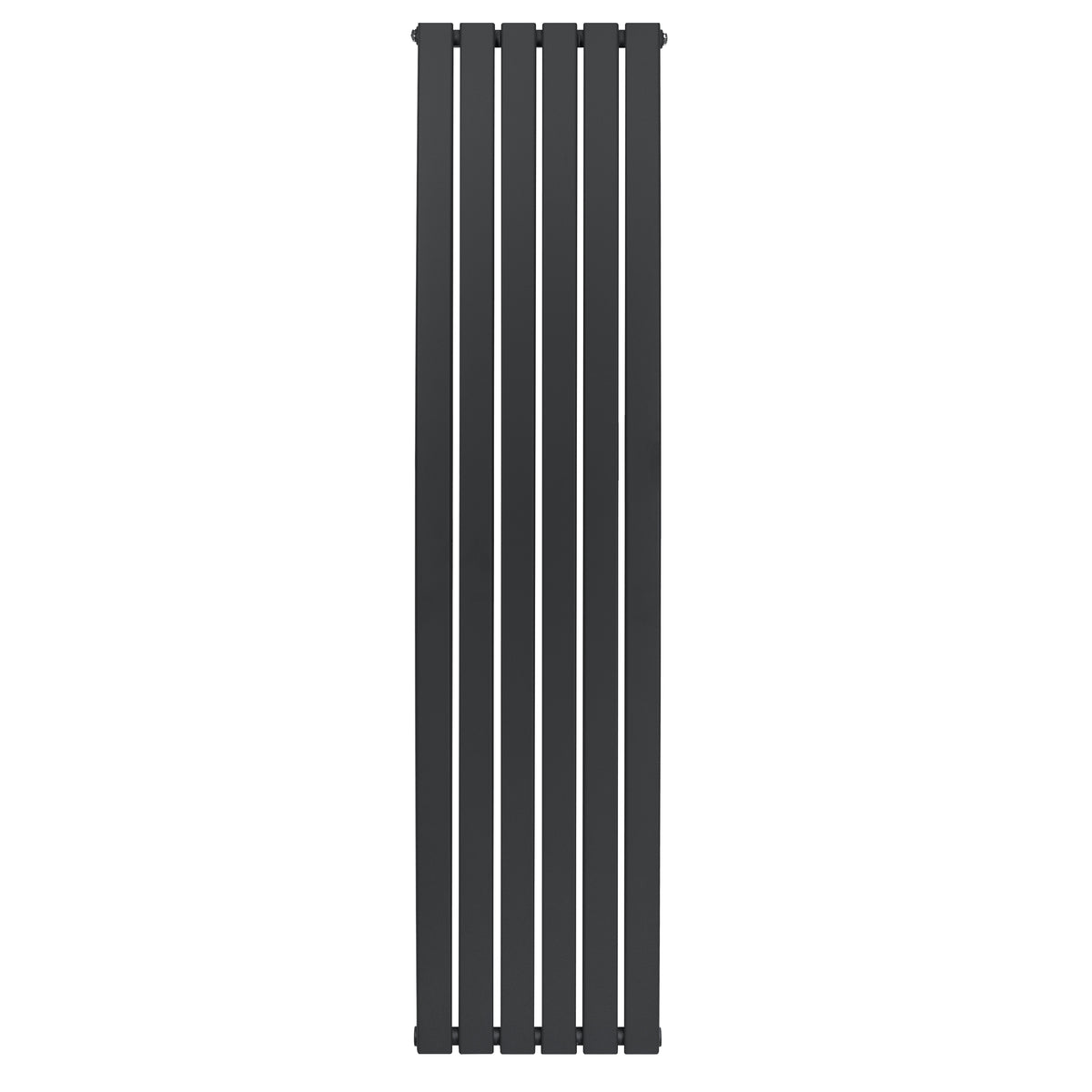 Flachheizkörper in Anthrazitgrau, 1800mm x 420mm, mit schlankem, vertikalem Design und glatter, mattschwarzer Oberfläche für moderne Innenräume