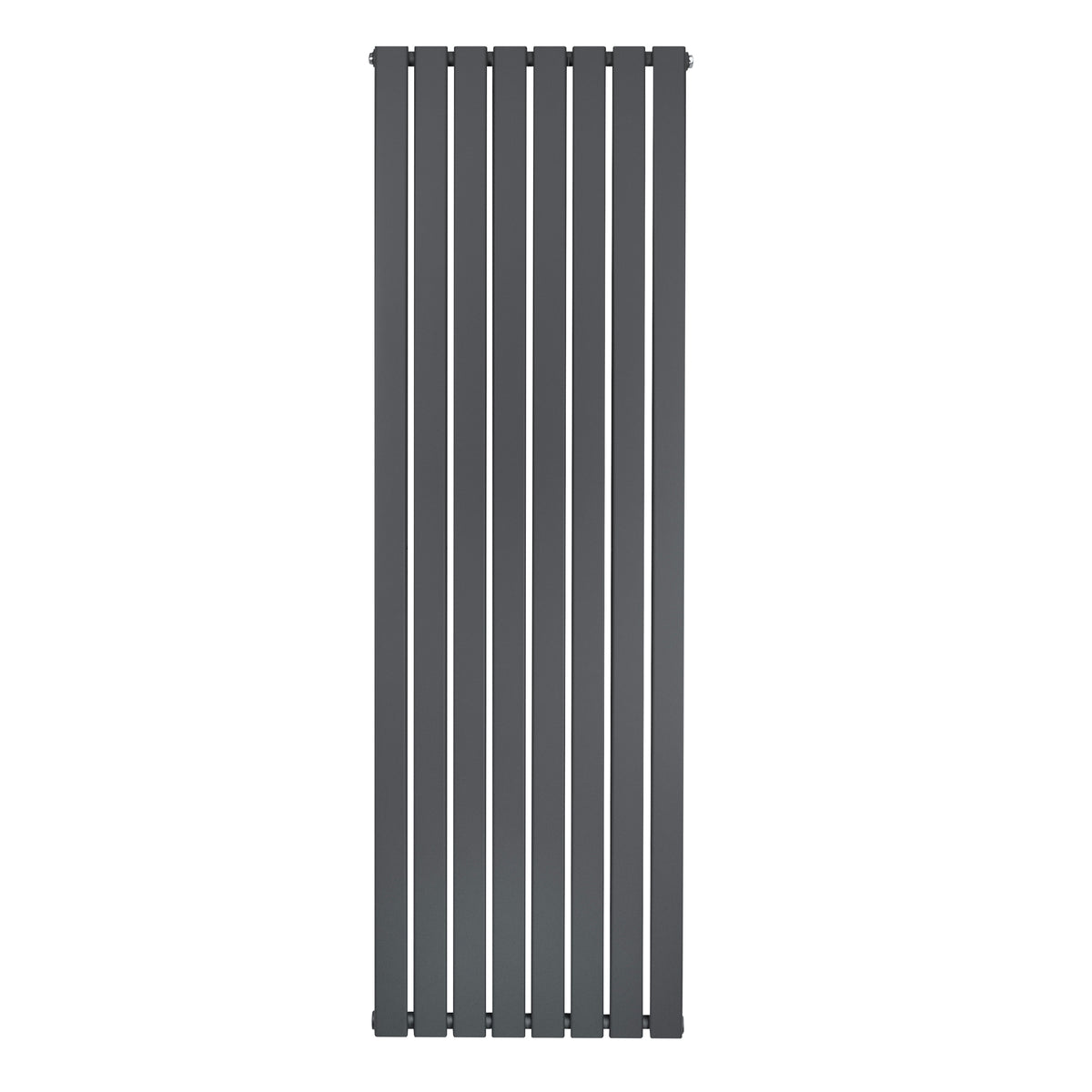 Flachheizkörper in Anthrazitgrau, 1800mm x 560mm, mit schlankem, vertikalem Design und glatter, mattschwarzer Oberfläche für moderne Innenräume