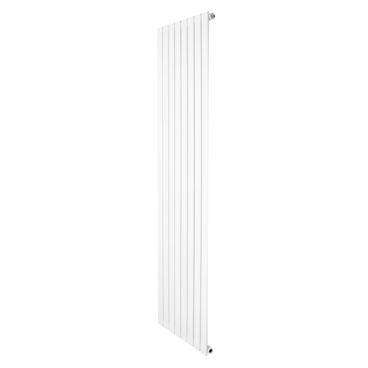 Flachheizkörper in Weiß, 1800mm x 560mm, schlankes Design mit vertikalen Lamellen, ideal für moderne Innenräume und effiziente Wärmeverteilung