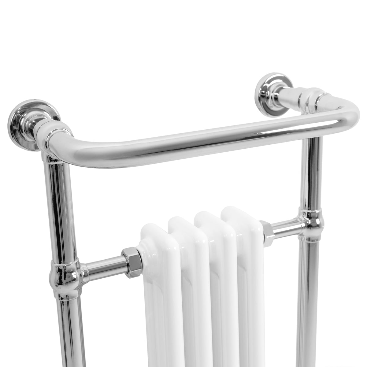 Klassicher Beheizter Handtuchheizkörper – 950 mm x 480 mm – Weiß