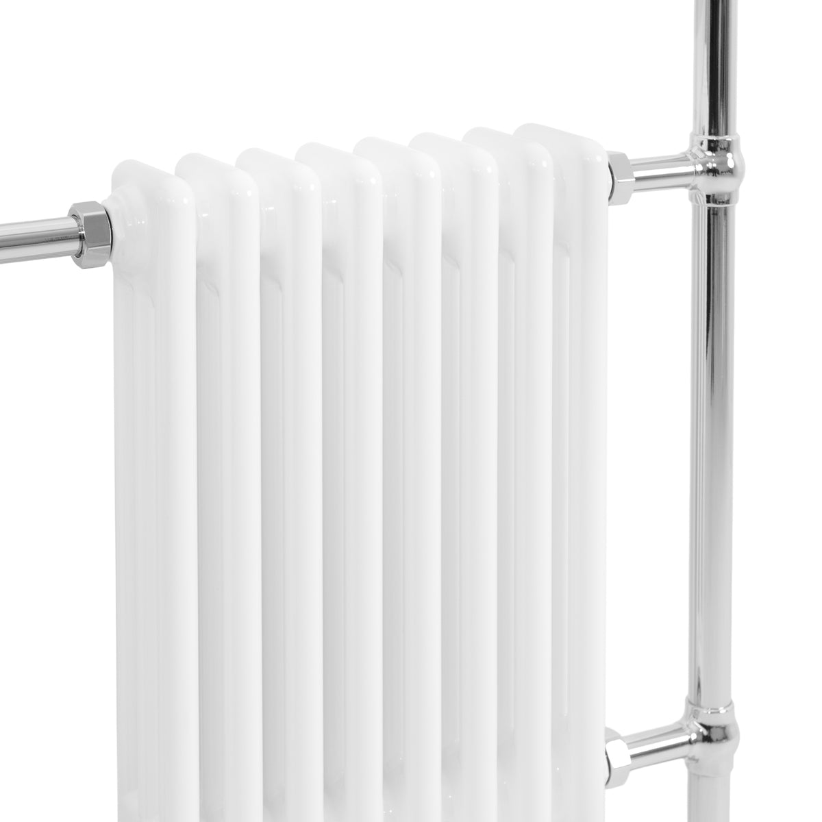 Klassicher Beheizter Handtuchheizkörper – 950 mm x 660 mm – Weiß