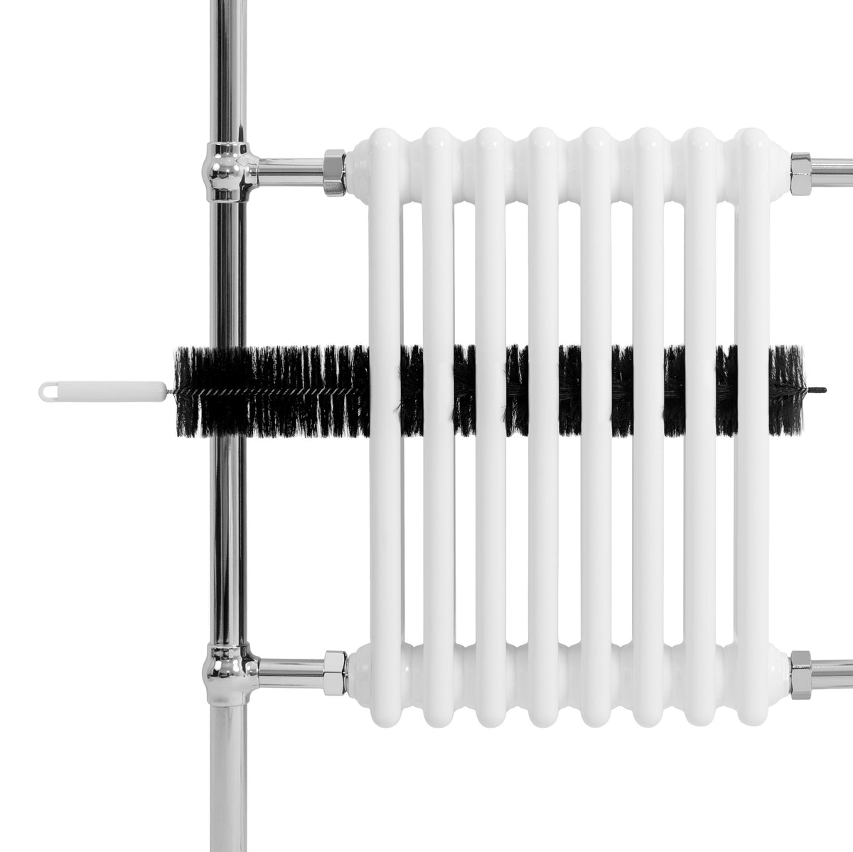 Klassicher Beheizter Handtuchheizkörper – 950 mm x 660 mm – Weiß