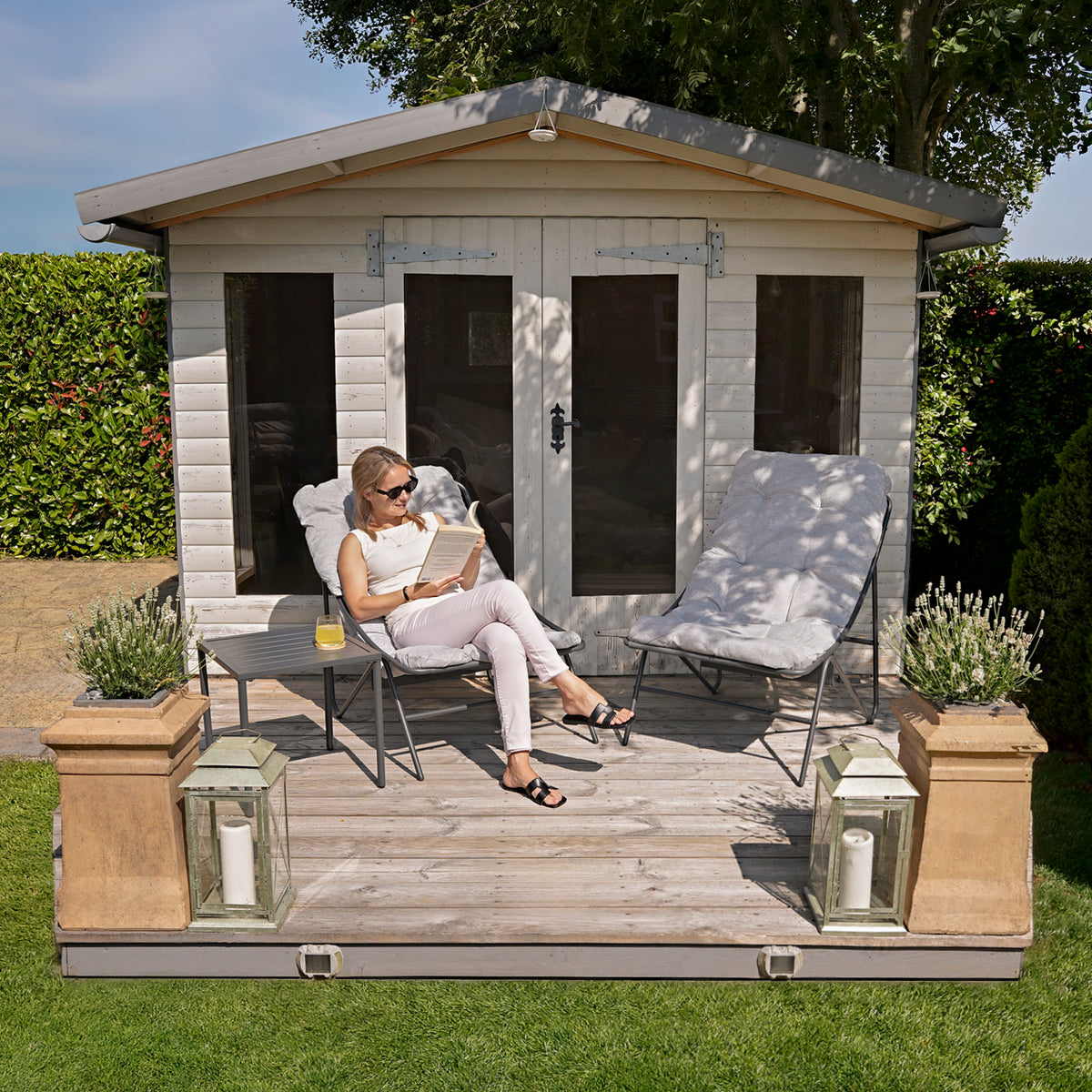 3-Teiliges Bistro-Set – Grau - view 4