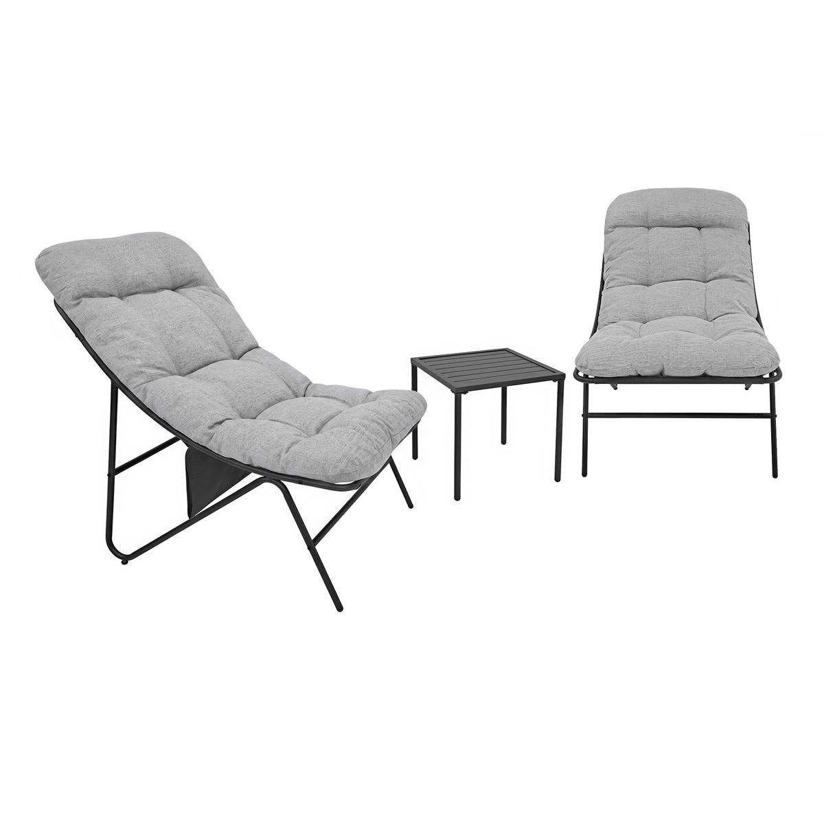 3-Teiliges Bistro-Set – Grau - view 9