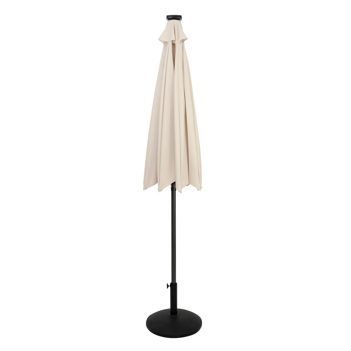 LED-Kipp-Sonnenschirm 2,7m mit Ständer - Creme