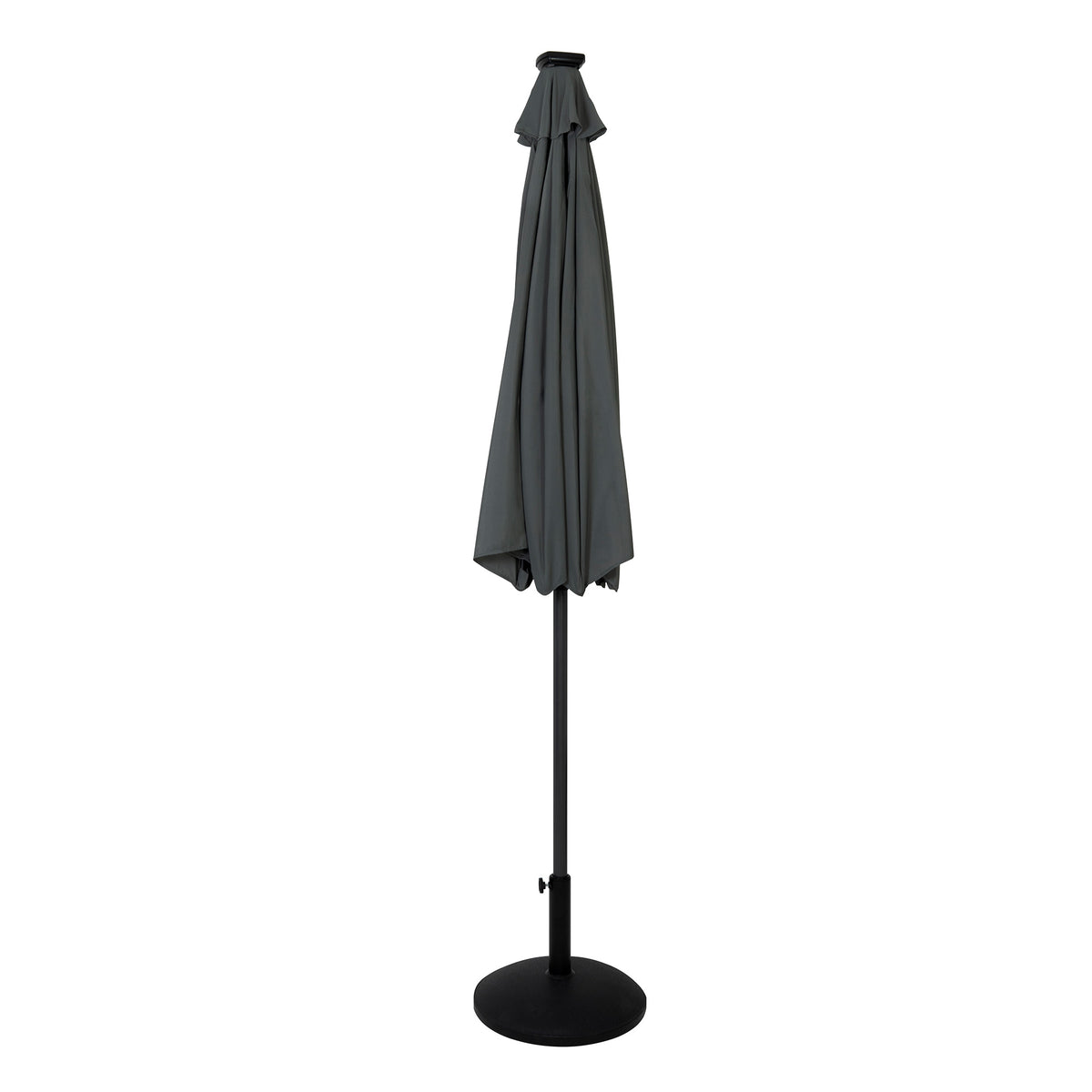 LED-Kipp-Sonnenschirm 2,7m mit Ständer - Grau