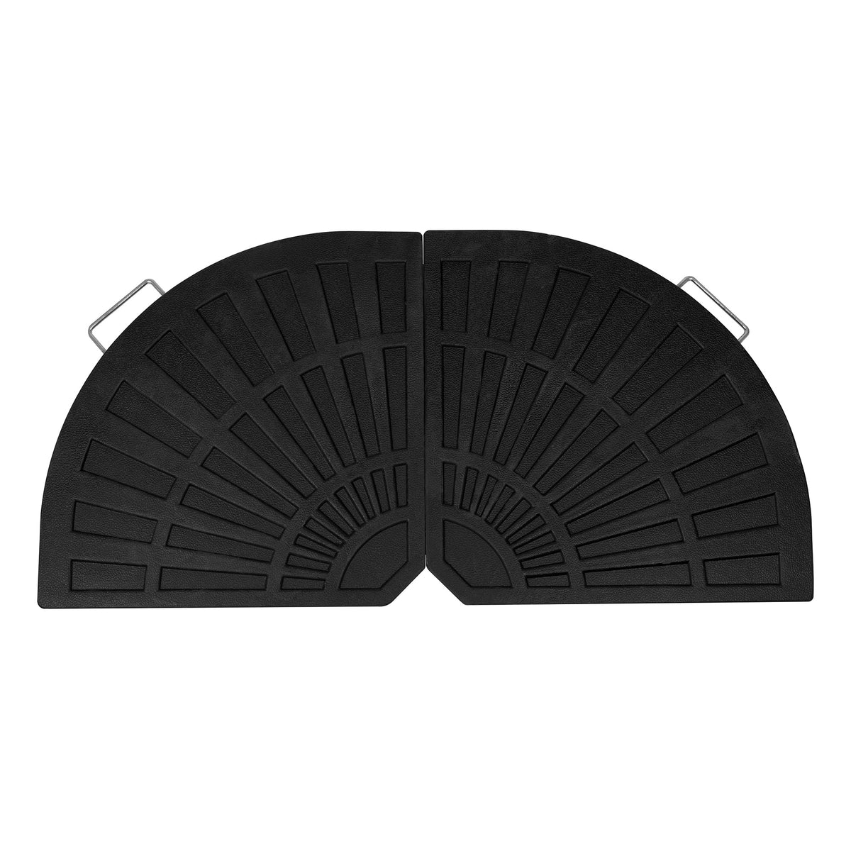 LED Ausleger-Sonnenschirm 3m mit Halbem Beschwerfuß – Creme