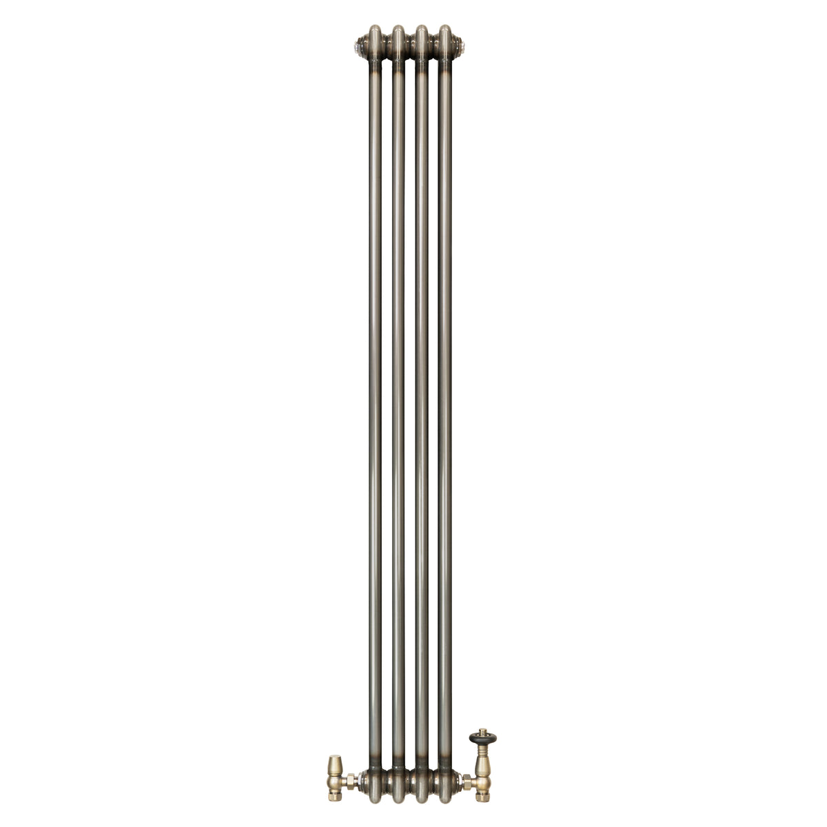 Klassischer 2-Säulen-Heizkörper mit TRV – 1500 x 200 mm - Rohmetall