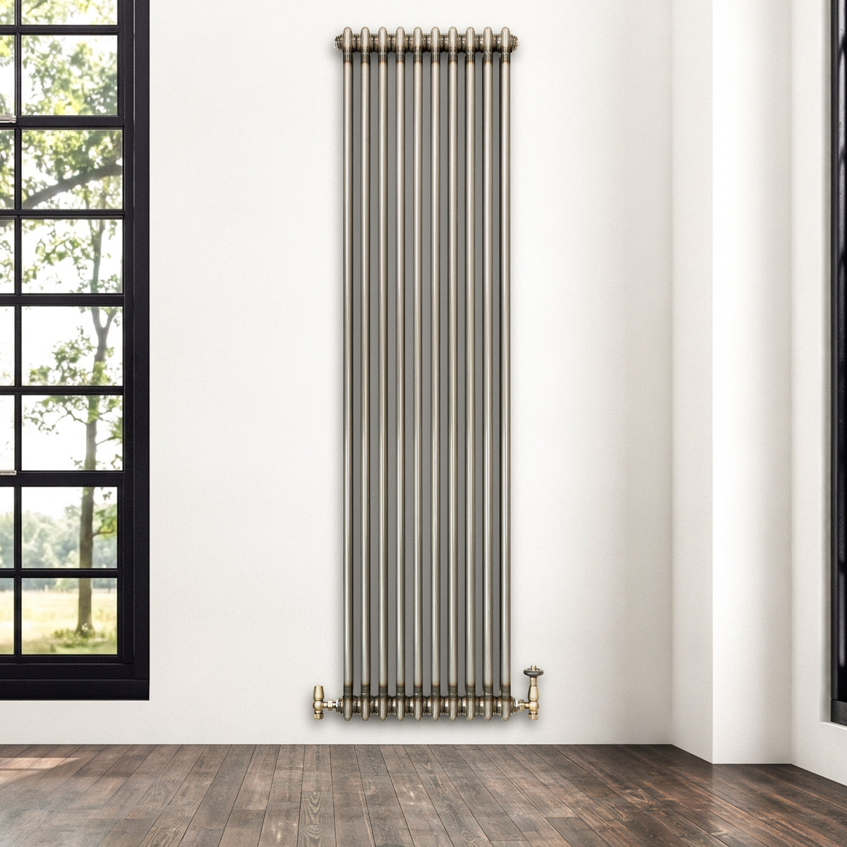 Klassischer 2-Säulen-Heizkörper mit TRV – 1800 x 470 mm - Rohmetall - view 4