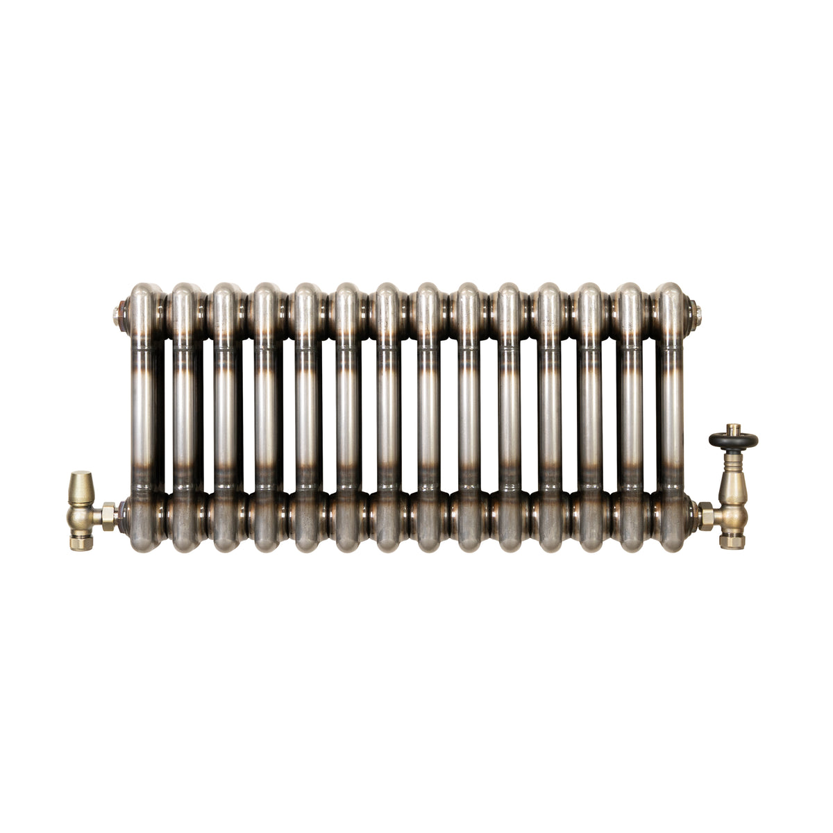 Klassischer 3-Säulen-Heizkörper mit TRV – 300 x 650 mm - Rohmetall