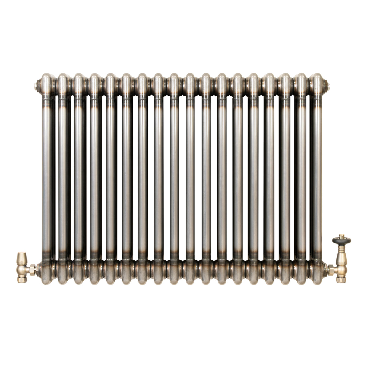 Klassischer 3-Säulen-Heizkörper mit TRV – 600 x 830 mm - Rohmetall