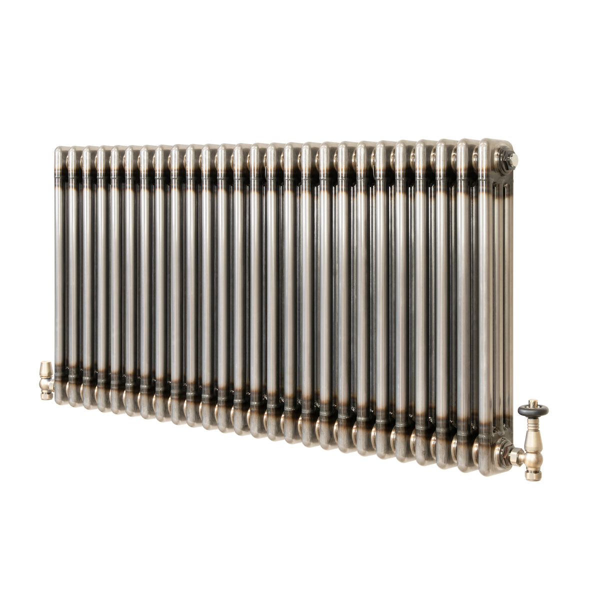 Klassischer 3-Säulen-Heizkörper mit TRV – 600 x 1190 mm - Rohmetall