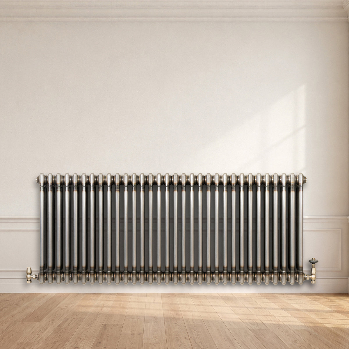 Klassischer 3-Säulen-Heizkörper mit TRV – 600 x 1460 mm - Rohmetall - view 4