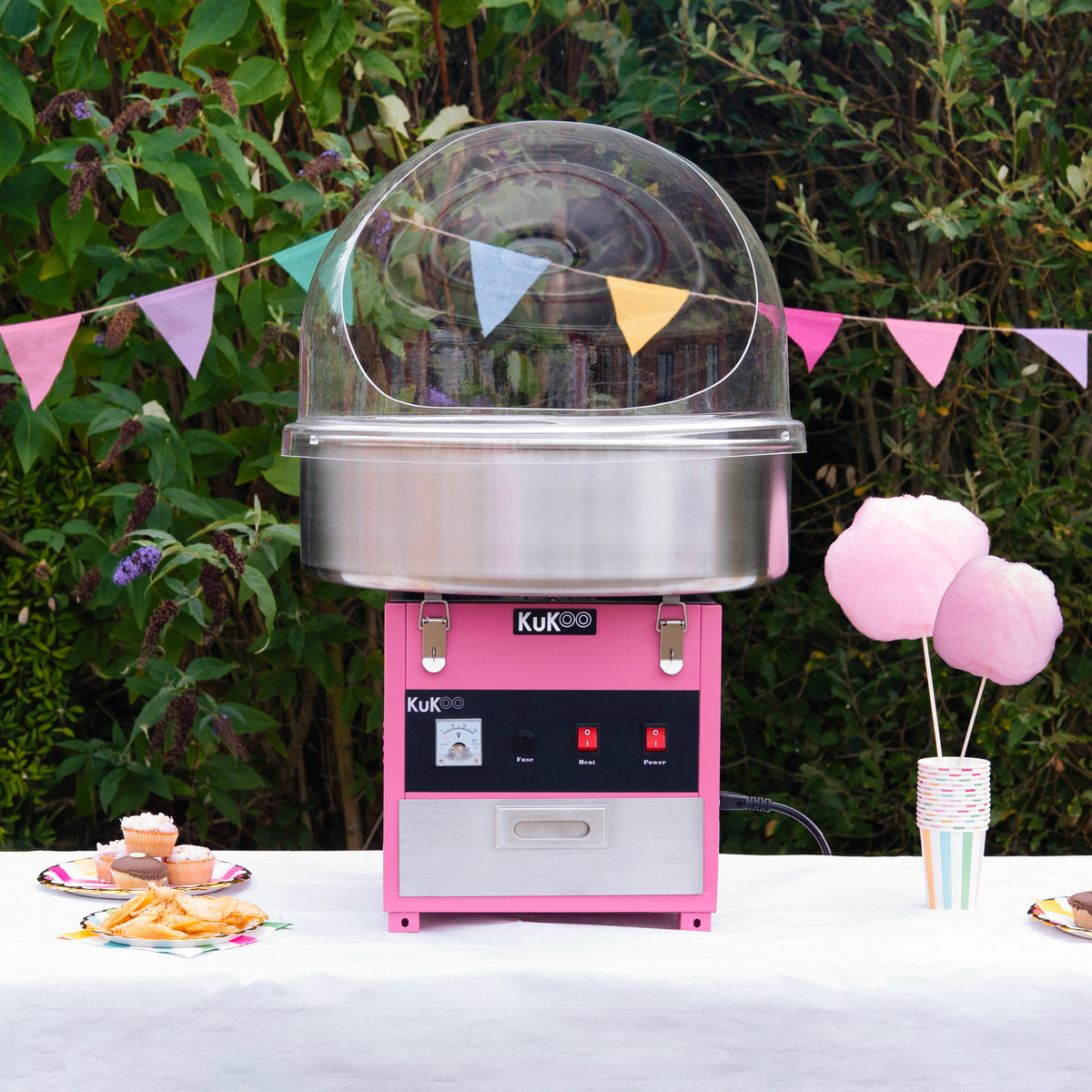 KuKoo Zuckerwattemaschine & Schutzabdeckung