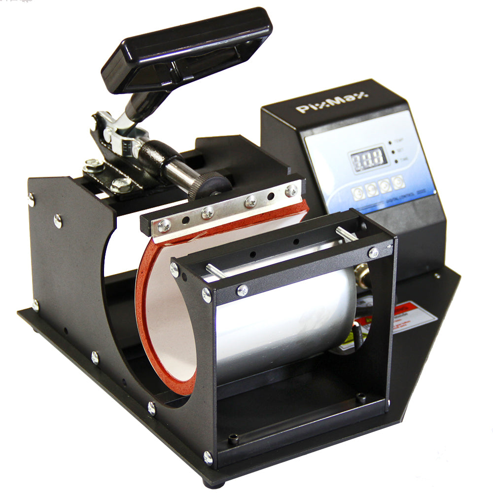 Monet-Tassen-Bastelset mit Wertdrucker, schwarz, kompakt, mit digitalem Display und Druckmechanismus für personalisierte Tassen