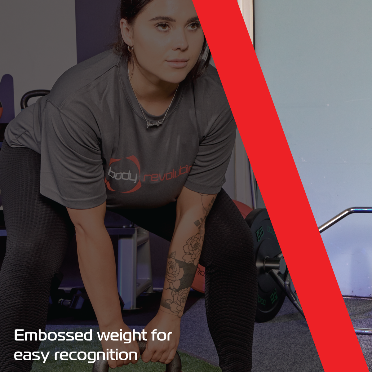 Gusseiserne Kettlebell mit 4 kg, schwarz, runde Form, strukturierte Oberfläche für besseren Halt, ideal für Krafttraining und Fitnessübungen
