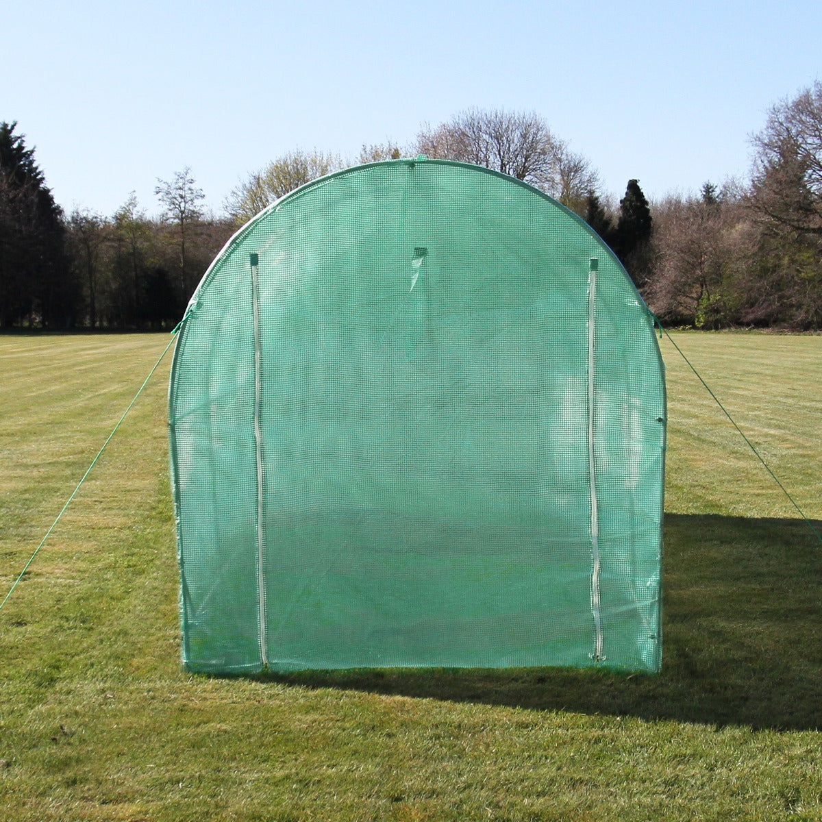 Grüner Polytunnel aus strapazierfähigem Material, 2,5 m x 2 m, mit halbrunder Form und stabilen Seiten, ideal für den Gartenbau und Pflanzenanbau